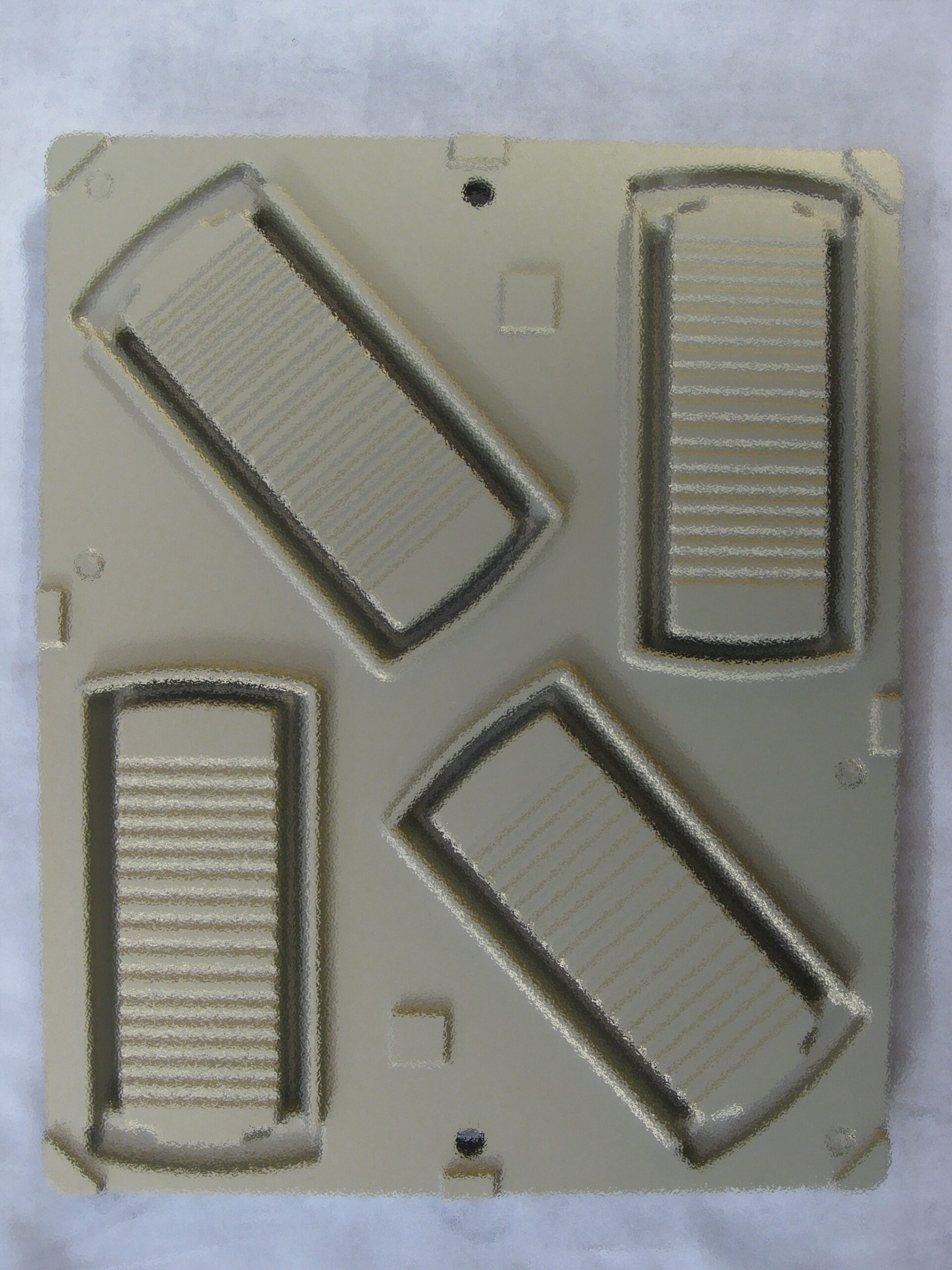 もなか下側オス型（機密保持のためぼかし表示）